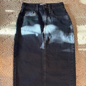 Women's Navy and Black Skirt